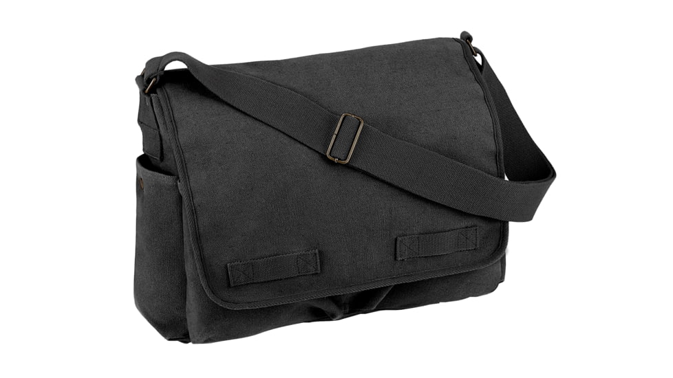 Rothco Vintage Unwashed Canvas Messenger Bag, Charcoal Grey, 91180