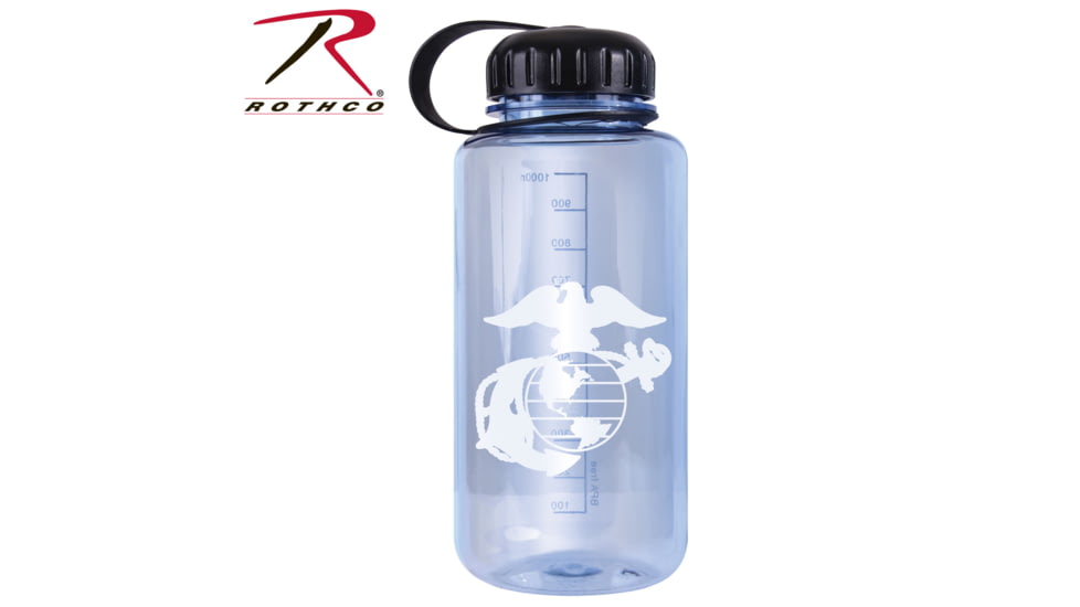 Rothco Military Logo BPA Free Water Bottle - 32 oz, USMC, 2119-USMC
