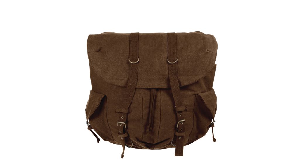 Rothco Vintage Weekender Canvas Backpack, Brown, 9658-Brown