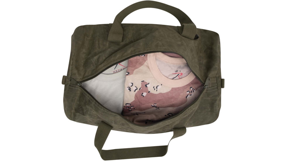 Rothco Waxed Canvas Shoulder Duffle Bag - 19 Inch, Olive Drab, 2416-OliveDrab