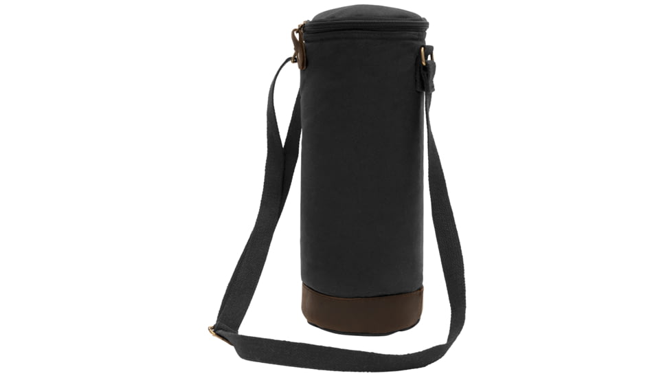 Rothco Waxed Canvas Wine Carrier Tote Bag, Black, 81460-Black