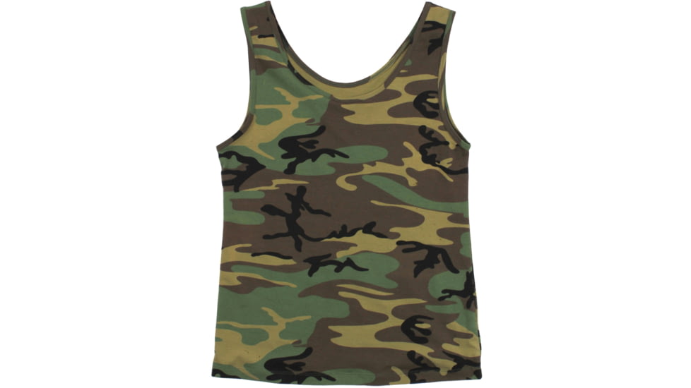 Rothco Womens Camo Stretch Tank Top, Woodland Camo, M, 44590-WoodlandCamo-M