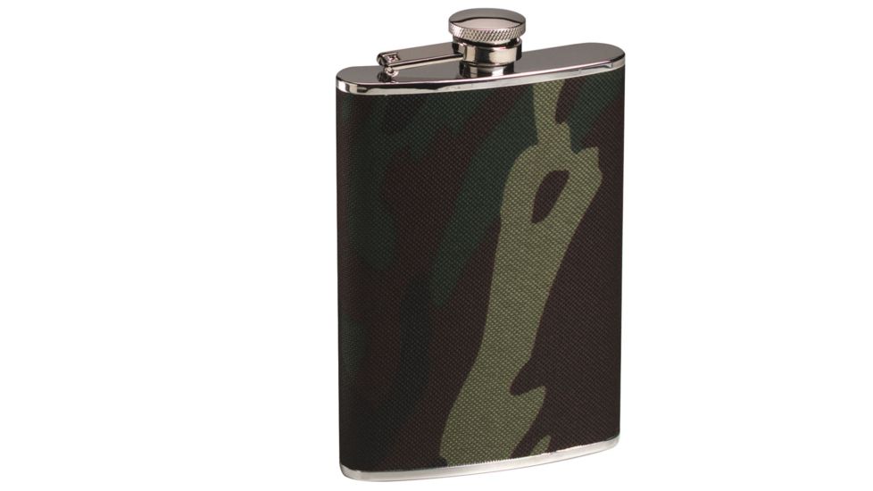 Rothco Woodland Camo Stainless Steel Camo Flask, 651
