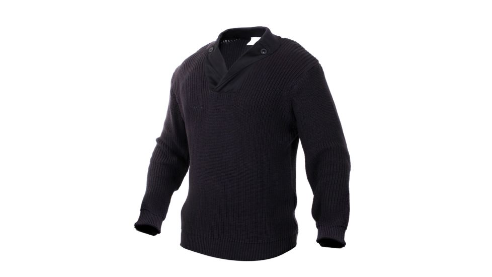Rothco WWII Vintage Mechanics Sweater, Black, L, 55349-Black-L