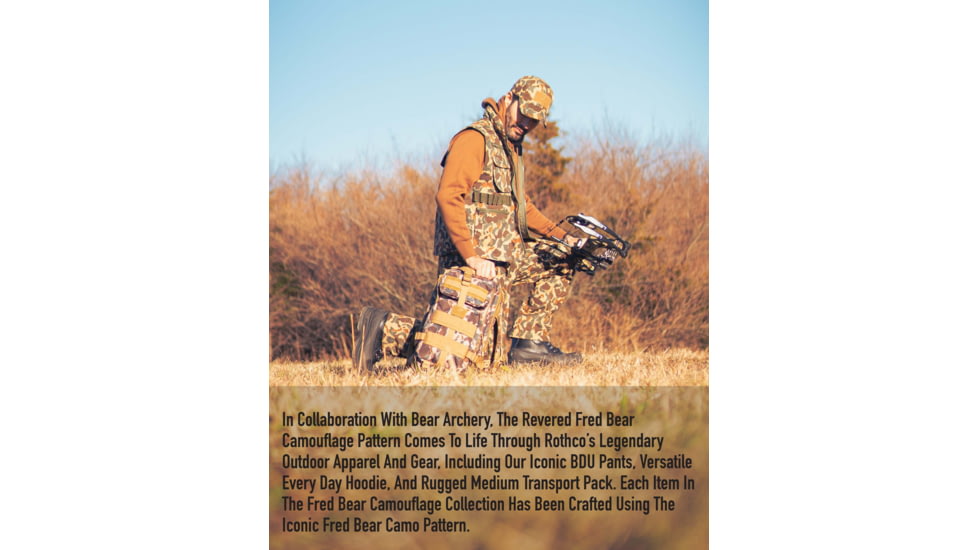 Rothco X Bear Archery Fred Camo T-Shirt, Camo, Small, 613902035959