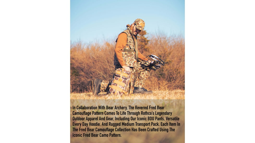 Rothco X Bear Archery Fred Camo Tactical Operator Cap, Camo, 613902036109