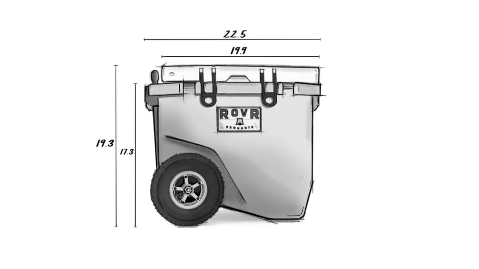 RovR Products RollR 45 Cooler w/ Wagon Bin, Moss, 852490007935