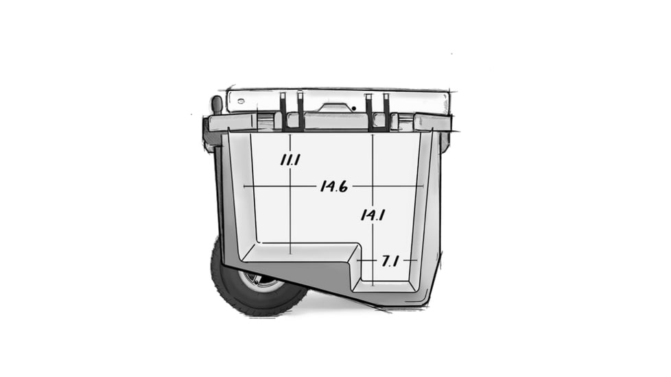 RovR Products RollR 45 Cooler w/ Wagon Bin, Moss, 852490007935