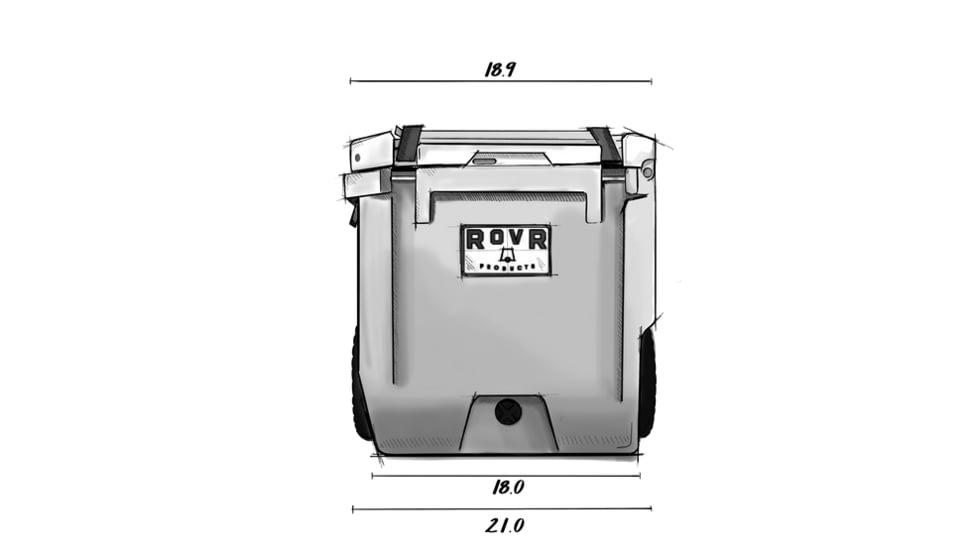 RovR Products RollR 45 Cooler w/ Wagon Bin, Moss, 852490007935