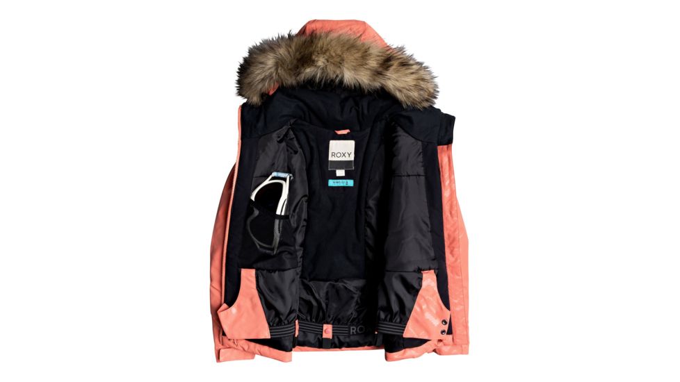 Roxy American Pie Solid Jacket - Girls, 8, Living Coral Aztec Spirit Emboss, Small, ERGTJ03085-MJL4-8/S