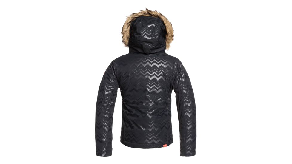 Roxy American Pie Solid Jacket - Girls, 8, True Black Aztec Spirit Emboss, Small, ERGTJ03085-KVA1-8/S