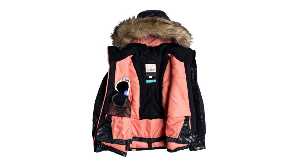 Roxy American Pie Solid Jacket - Girls, 8, True Black Aztec Spirit Emboss, Small, ERGTJ03085-KVA1-8/S