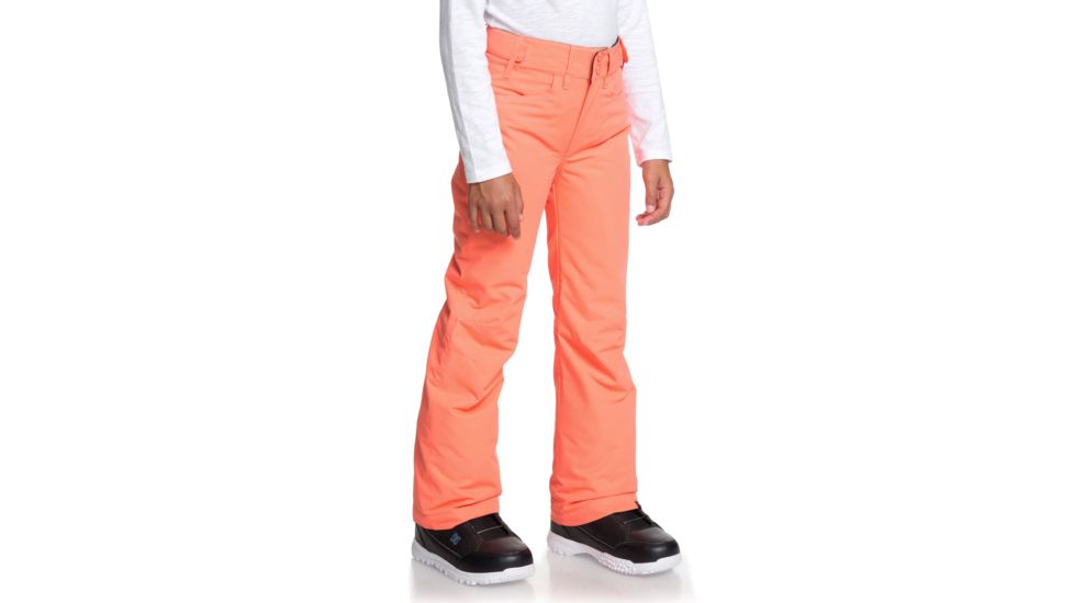 Roxy Backyard Pants - Girls, 10, Living Coral, Medium, ERGTP03021-MJL0-10/M