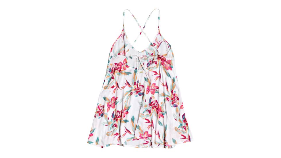 Roxy Be In Love Strappy Beach Dress - Womens, Bright White Tropic, Small, ERJX603175-WBB7-S