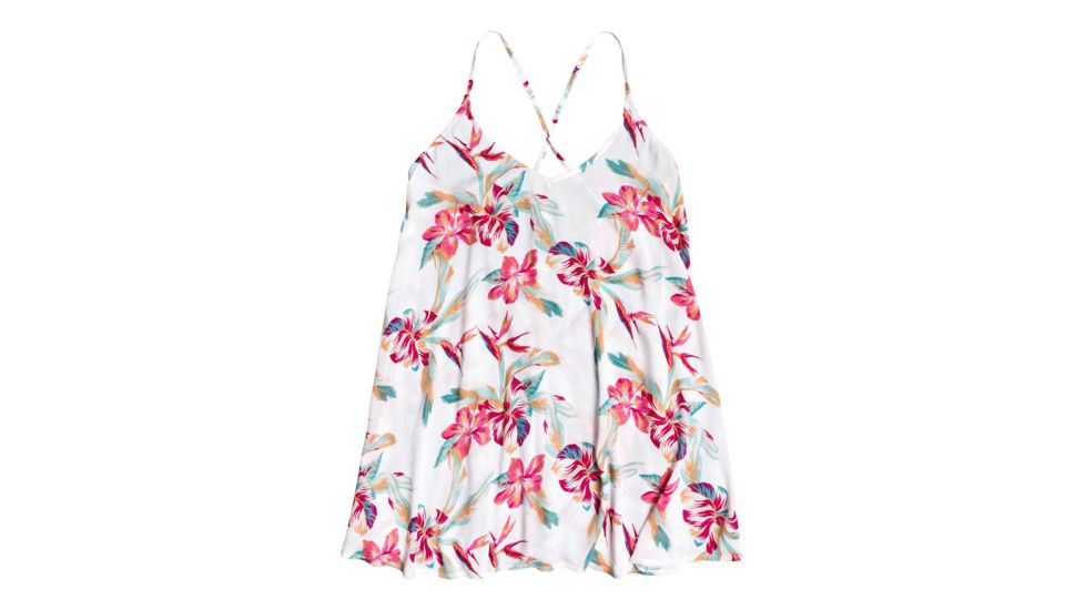 Roxy Be In Love Strappy Beach Dress - Women's, Bright White Tropic, Small, ERJX603175-WBB7-S