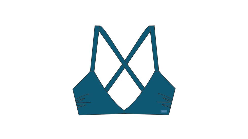 Roxy Beach Classics Fixed Triangle Bikini Top - Women's, Mykonos Blue, Medium, ERJX303833-BZF0-M