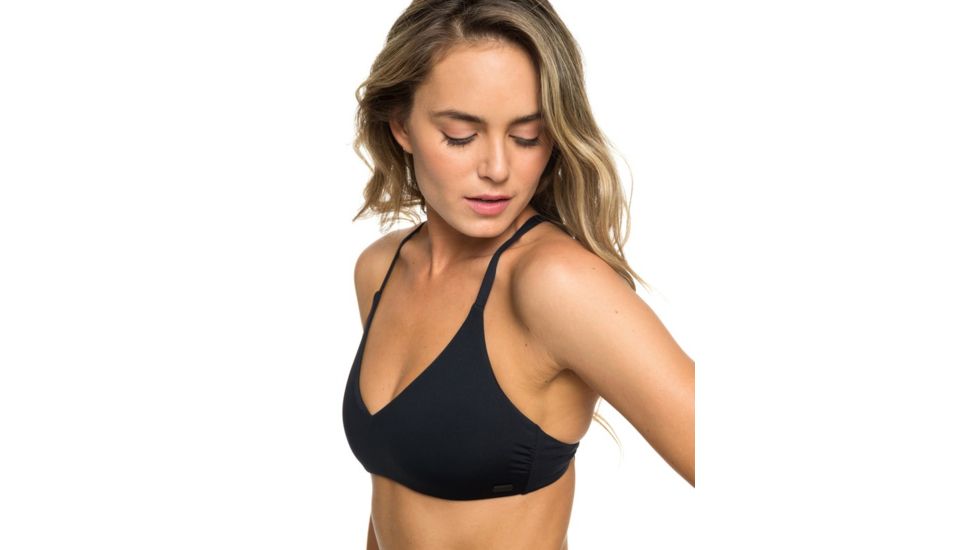 Roxy Beach Classics Fixed Triangle Bikini Top - Womens, True Black, Small, ERJX303833-KVJ0-S