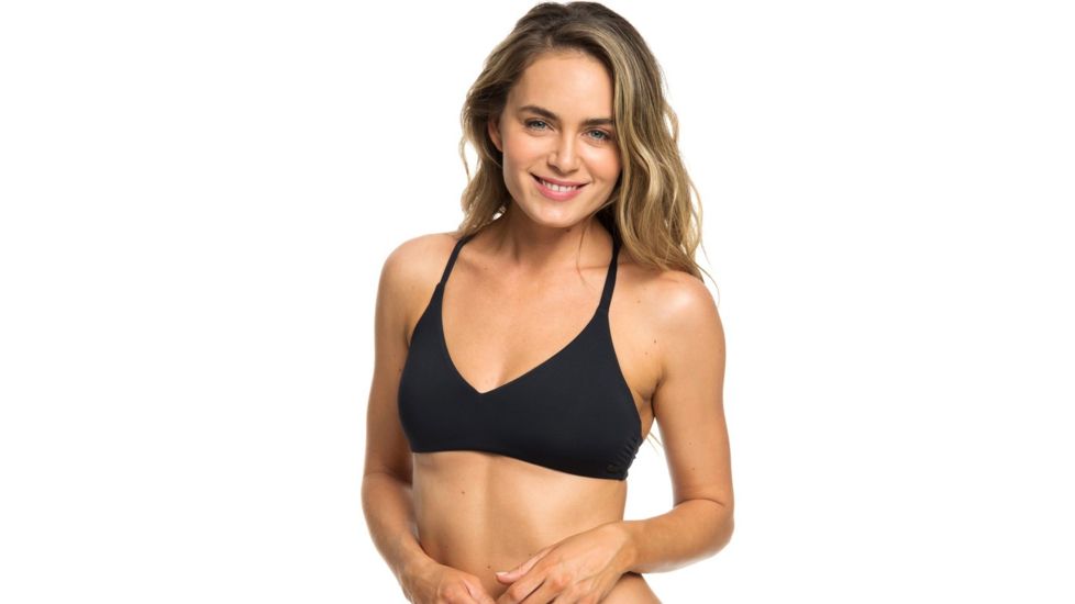 Roxy Beach Classics Fixed Triangle Bikini Top - Womens, True Black, Small, ERJX303833-KVJ0-S