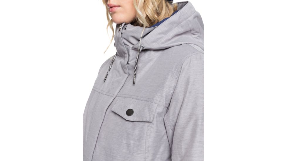 Roxy Billie Jacket - Womens, Heather Grey, Large, ERJTJ03235-SJEH-L