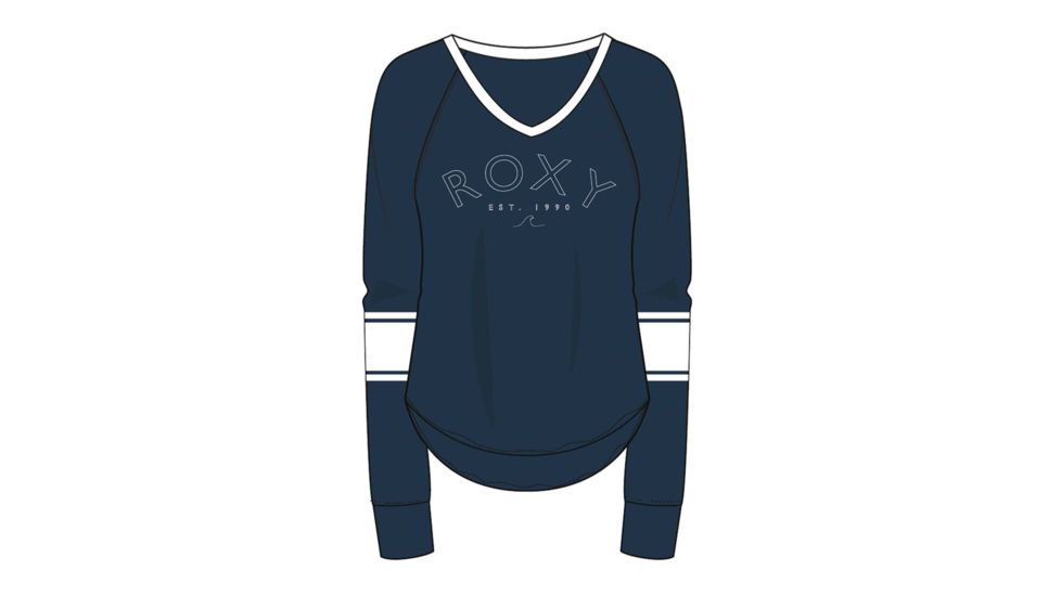 Roxy Chill Zone A Long Sleeve Tee - Womens, Mood Indigo, Medium, ERJZT04775-BSP0-M