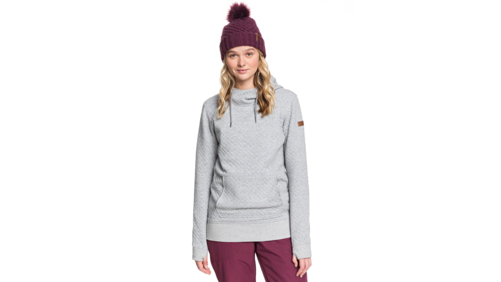 Roxy Dipsy Hoodie - Womens, Heather Grey, Small, ERJFT03971-SJEH-S