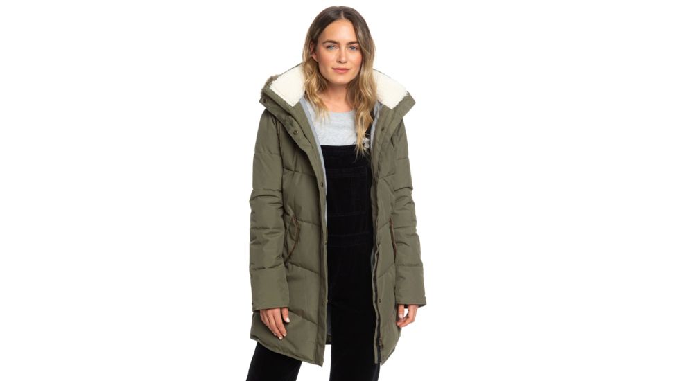 Roxy Ellie Hooded Jacket - Womens, Ivy Green, Small, ERJJK03289-CRB0-S