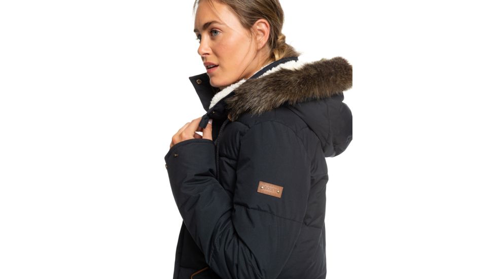 Roxy Ellie Hooded Jacket - Womens, True Black, Large, ERJJK03289-KVJ0-L