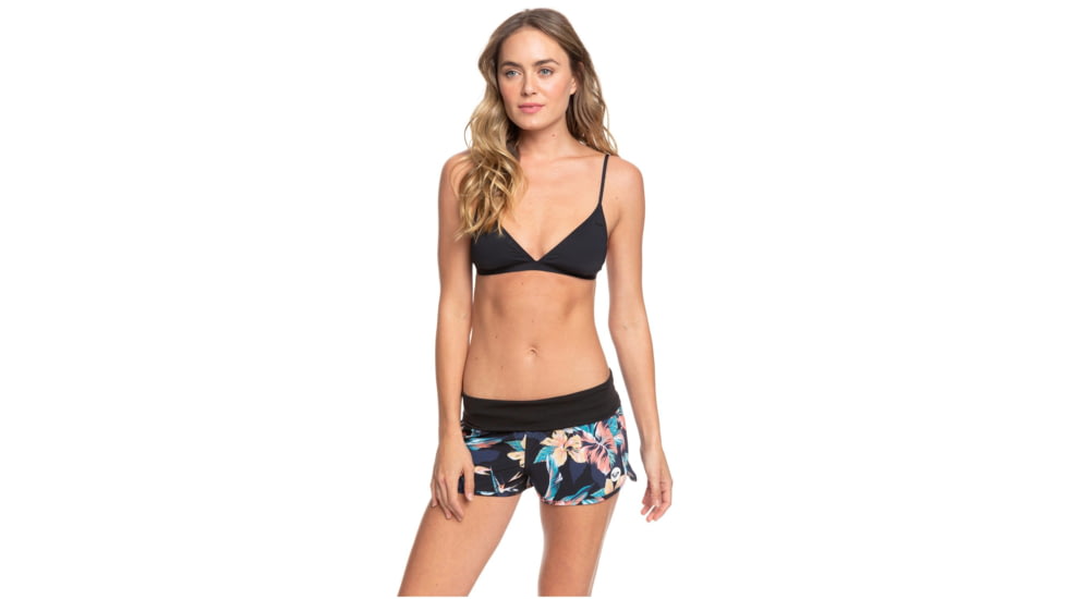 Roxy EndleShort Sleeve Summer Boardshorts - Womens, Anthracite Tropicoco, Small, ERJBS03153-KVJ6-S