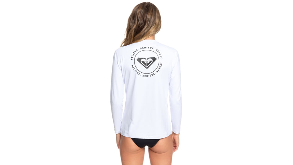 Roxy Enjoy Waves Long Sleeve Lycra Rashguard - Womens, Bright White, Large, ERJWR03255-WBB0-L