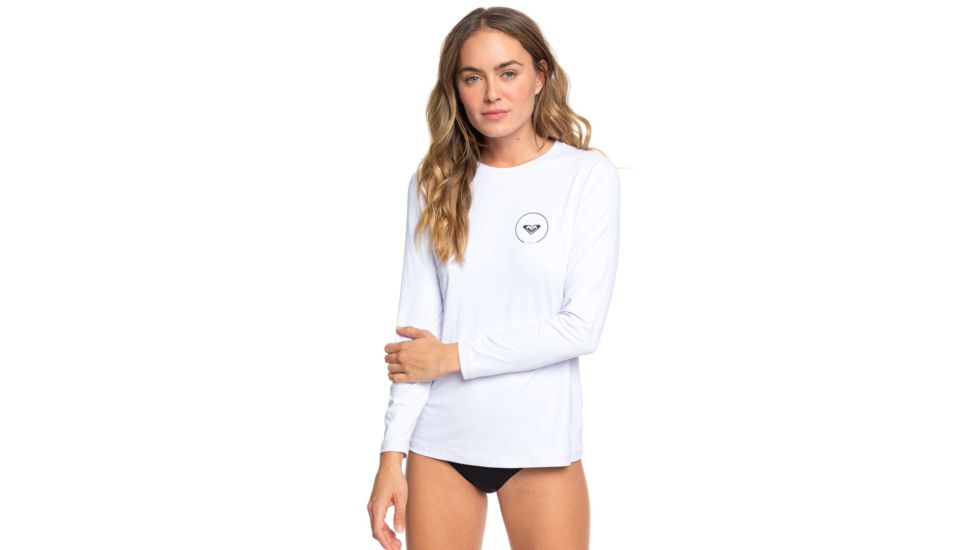 Roxy Enjoy Waves Long Sleeve Lycra Rashguard - Womens, Bright White, Large, ERJWR03255-WBB0-L