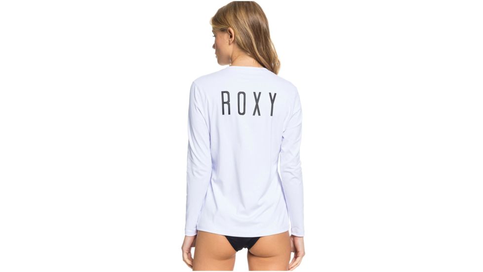 Roxy Enjoy Waves Long Sleeve UPF 50 Rashguard - Womens, Bright White, Medium, ERJWR03368-WBB0-M