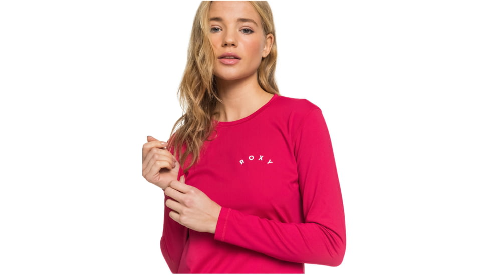 Roxy Enjoy Waves Long Sleeve UPF 50 Rashguard - Women's, Cerise, Small, ERJWR03368-MQT0-S