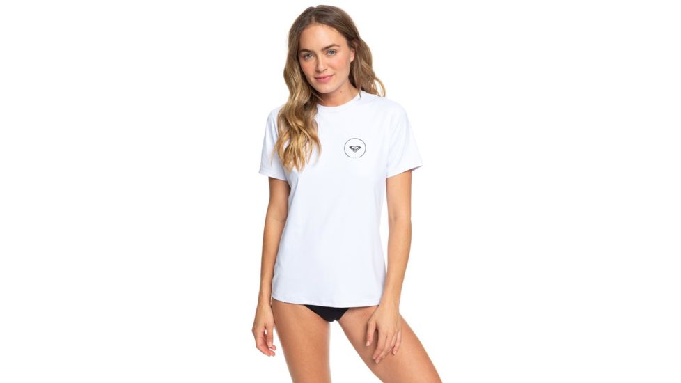 Roxy Enjoy Waves Ss Lycra - Womens, Bright White, Small, ERJWR03254-WBB0-S
