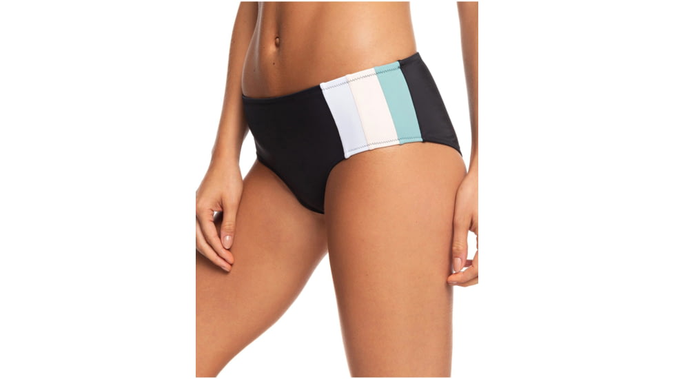 Roxy Fitness Shorty Bikini Bottoms - Womens, Anthracite, Small, ERJX403913-KVJ0-S