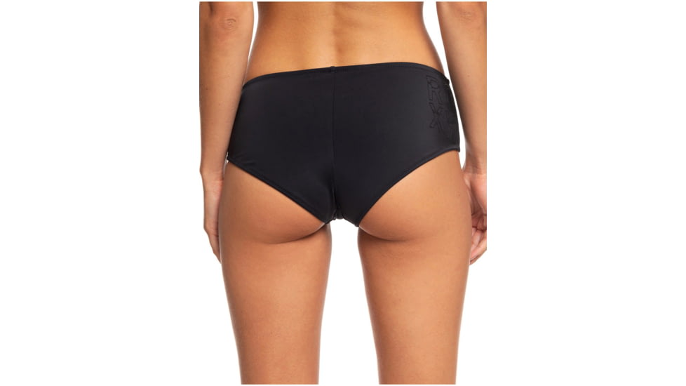 Roxy Fitness Shorty Bikini Bottoms - Womens, Anthracite, Small, ERJX403913-KVJ0-S