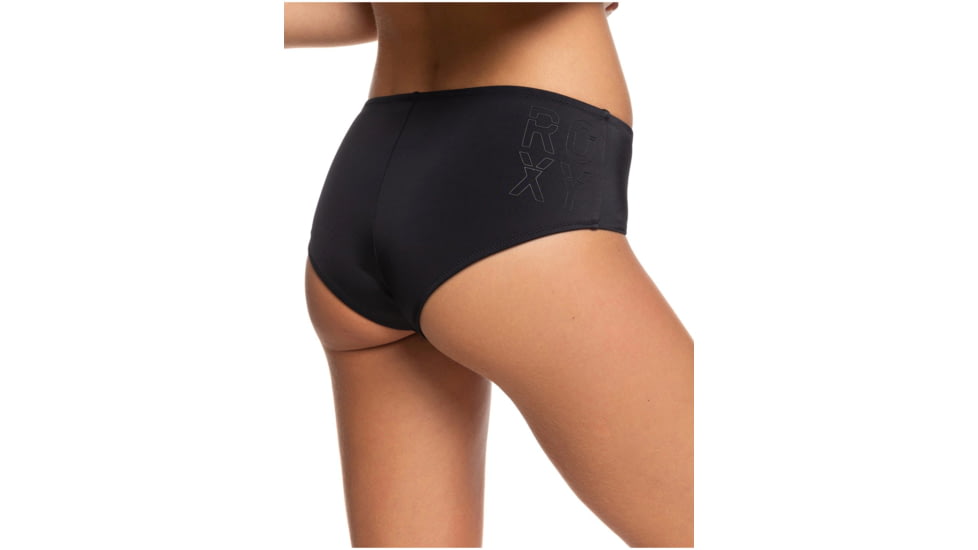 Roxy Fitness Shorty Bikini Bottoms - Womens, Anthracite, Small, ERJX403913-KVJ0-S