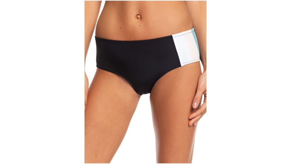 Roxy Fitness Shorty Bikini Bottoms - Womens, Anthracite, Small, ERJX403913-KVJ0-S