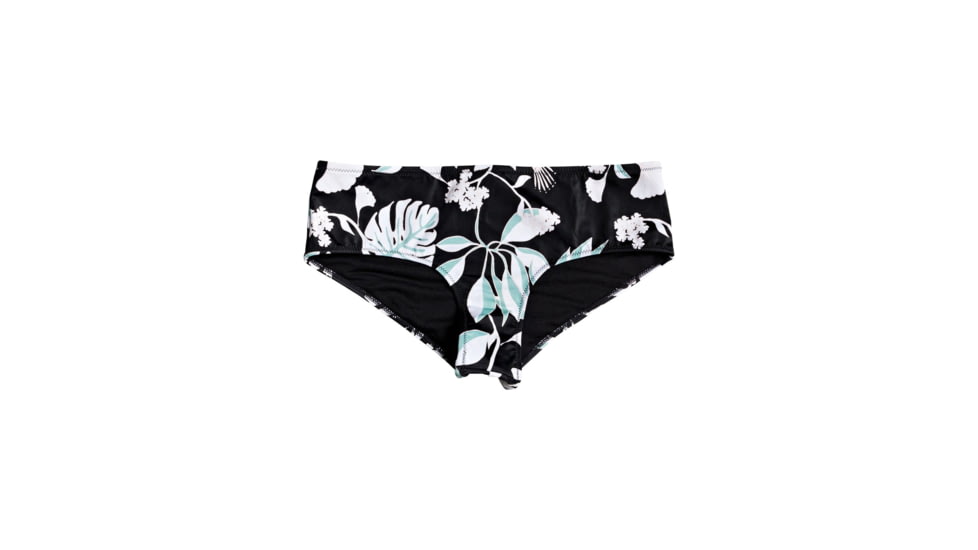Roxy Fitness Shorty Bikini Bottoms - Women's, True Black Story Of, Medium, ERJX403915-XKKW-M