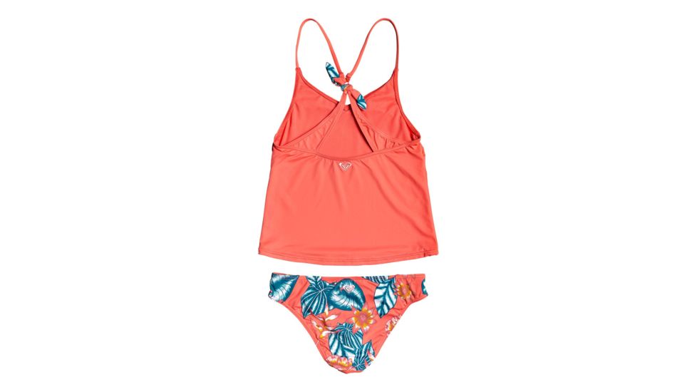 Roxy Floral Time Tankini Set Swimwear - Girls, Dubarry S Leafy, 10, ERGX203246-MKJ8-10