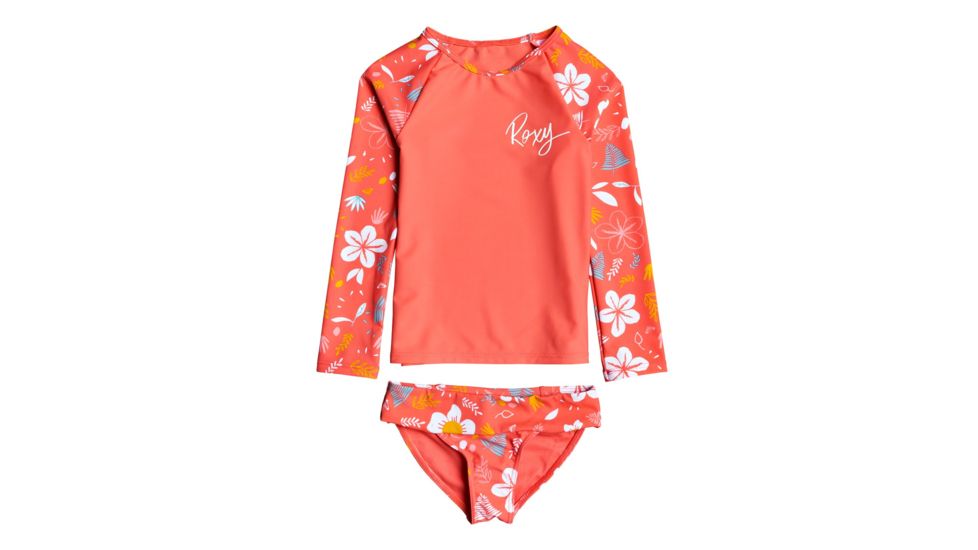 Roxy Fruity Shake Long Sleeve Lycra Swimwear - Girls, Dubarry S Thats 70, 3, ERLWR03123-MKJ6-3
