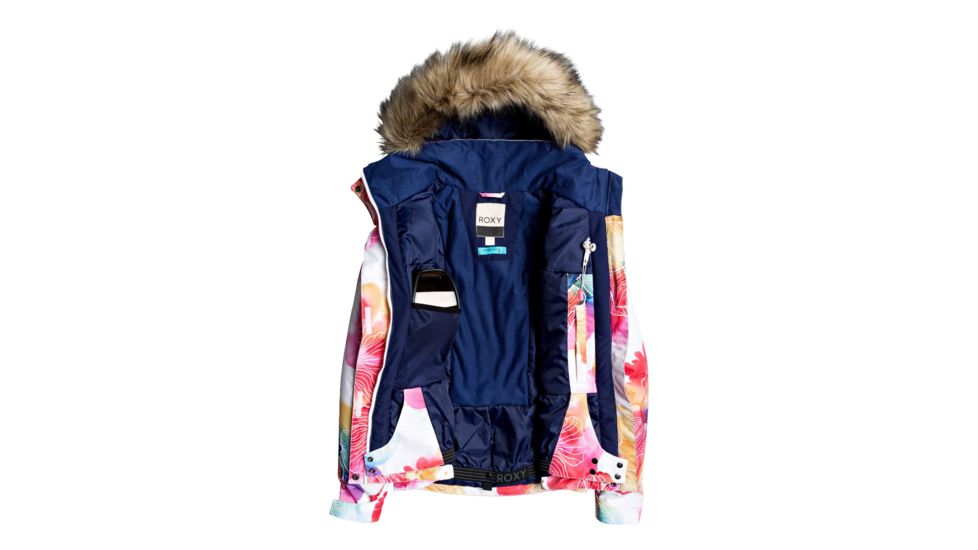 Roxy Jet Ski Jacket - Womens, Aquarel Flowers, Small, ERJTJ03205-WBB7-S