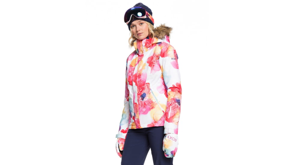 Roxy Jet Ski Jacket - Womens, Aquarel Flowers, Small, ERJTJ03205-WBB7-S