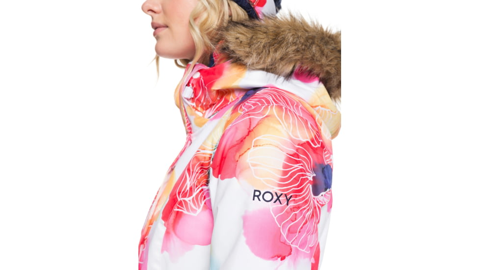 Roxy Jet Ski Jacket - Womens, Aquarel Flowers, Small, ERJTJ03205-WBB7-S