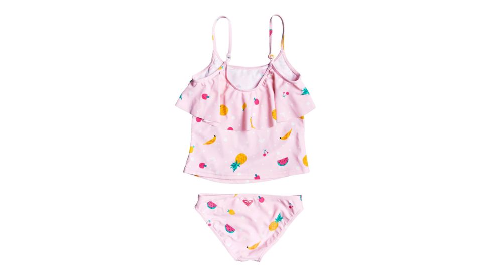 Roxy Lovely Aloha Tankini Bikini Set - Girl's, Rose Shadow Fruit Salad, 5, ERLX203103-MDA6-5