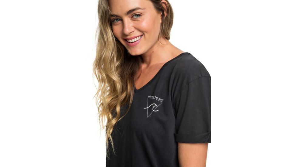 Roxy Pacific Groove Short Sleeve T-Shirt Dress - Womens, Anthracite, Small, ERJKD03256-KVJ0-S
