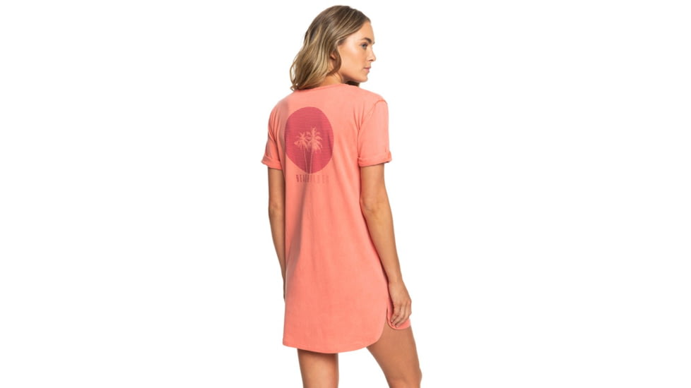 Roxy Pacific Groove Short Sleeve T-Shirt Dress - Womens, Lantana, Small, ERJKD03256-MJM0-S