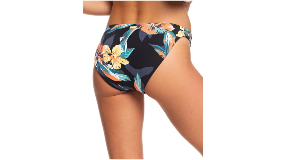 Roxy Printed Beach Classics Full Bikini Bottoms - Women's, Anthracite Tropicoco, Large, ERJX403872-KVJ6-L