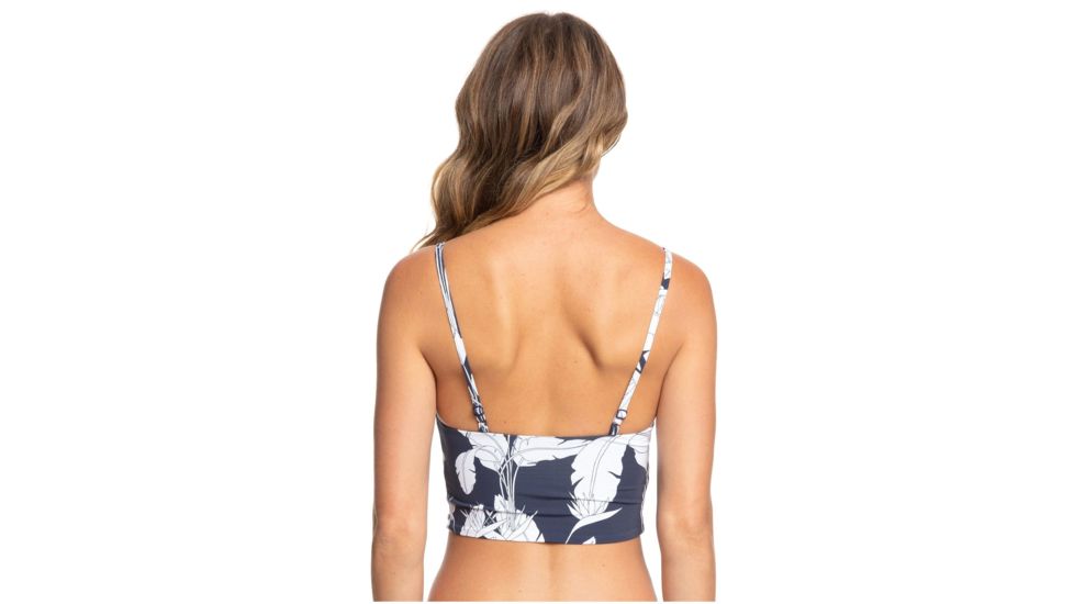 Roxy Printed Beach Classics Tankini Bralette Bikini Top - Womens, Mood Indigo Flying F, Small, ERJX304074-BSP6-S