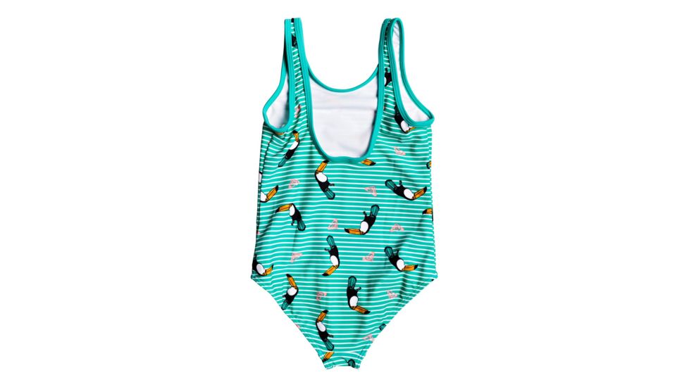Roxy Birds One Piece Swimwear - Girl's, Bright White S Birds, 5, ERLX103044-WBB7-5