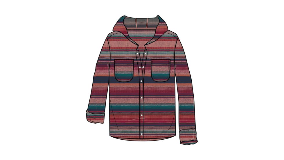 Roxy Shore Hoodie - Womens, Mood Indigo Blanket, Medium, ARJWT03189-BSP3-M
